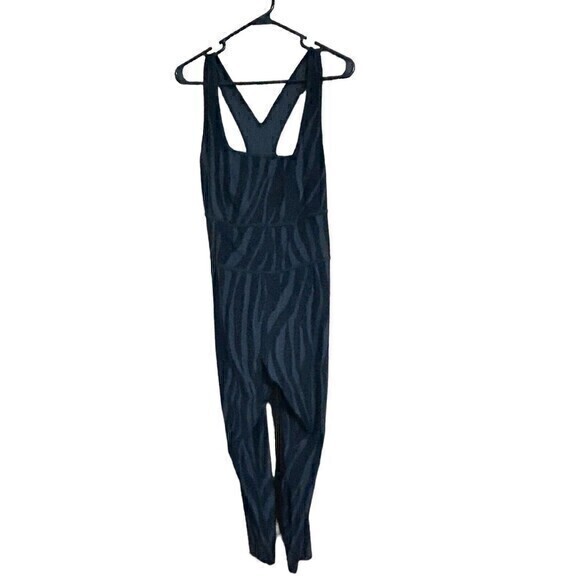 NWT Diane Von Furstenberg DVF Racerback Tonal Zebra‎ Bodysuit Black XXL - Picture 1 of 5